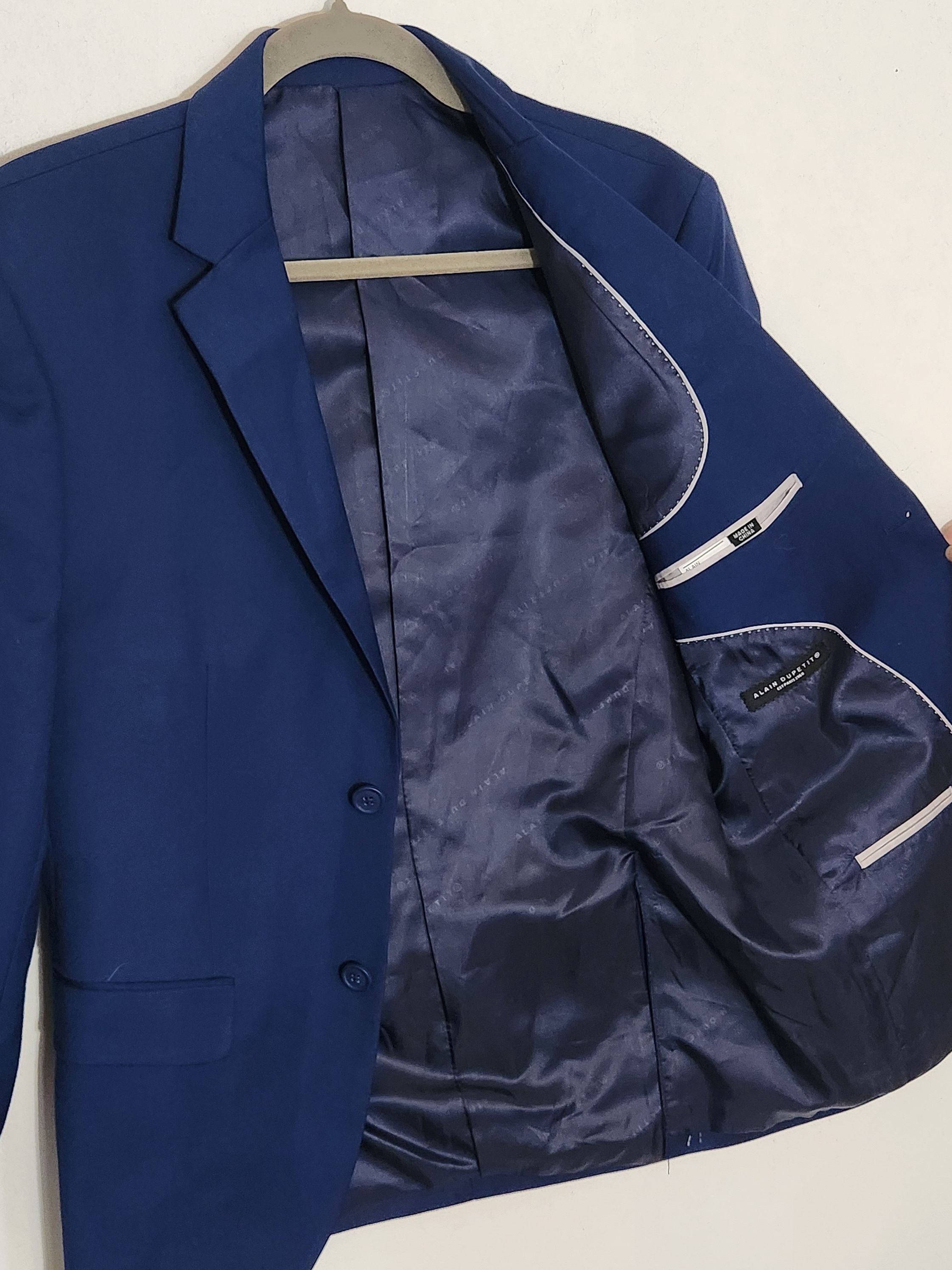 Alain Dupetit Two Button Blue Blazer Size 36s Nwt — image 6 of 8